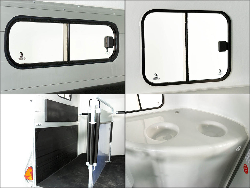 Cheval Liberte Pferdeanhänger GOLD 3 | Premium | Pullman 2 | Sattelkammer | blau-Neu