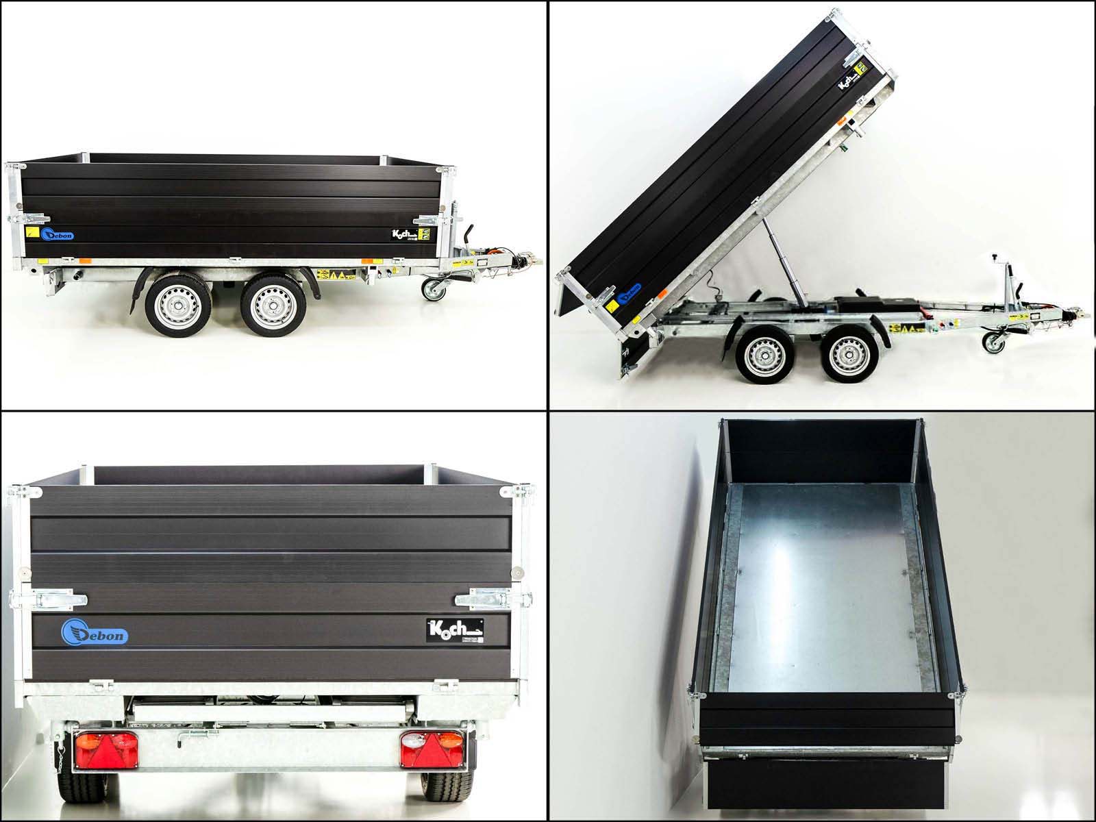 Debon Dreiseitenkipper 180×324 3,5t | Black Edition | BWA-Neu