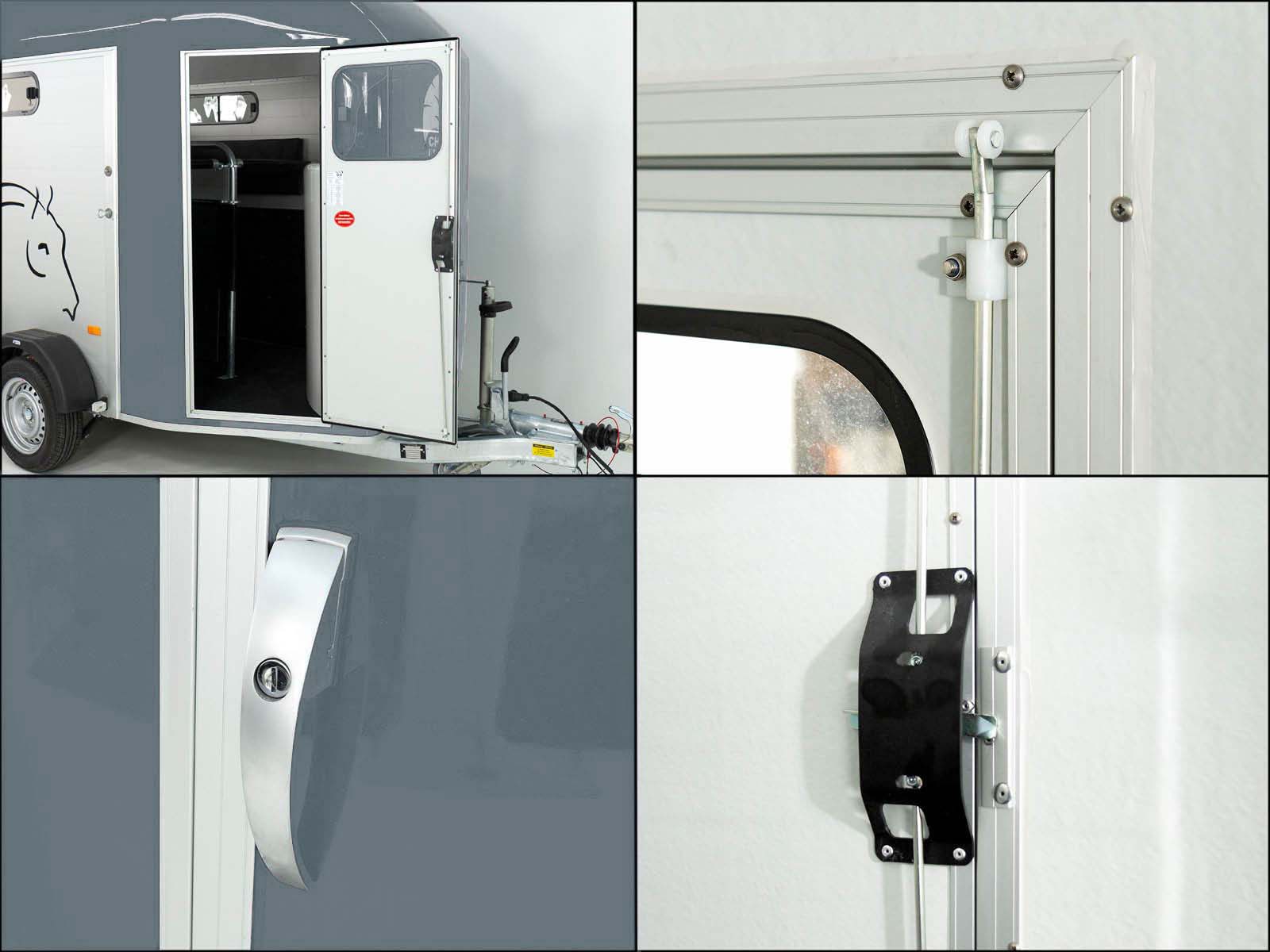 Cheval Liberte Pferdeanhänger GOLD 3 | Premium | Pullman 2 | Sattelkammer | grau-Neu