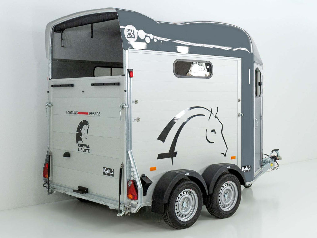 Cheval Liberte Pferdeanhänger GOLD 3 | Premium | Pullman 2 | Sattelkammer | grau-Neu