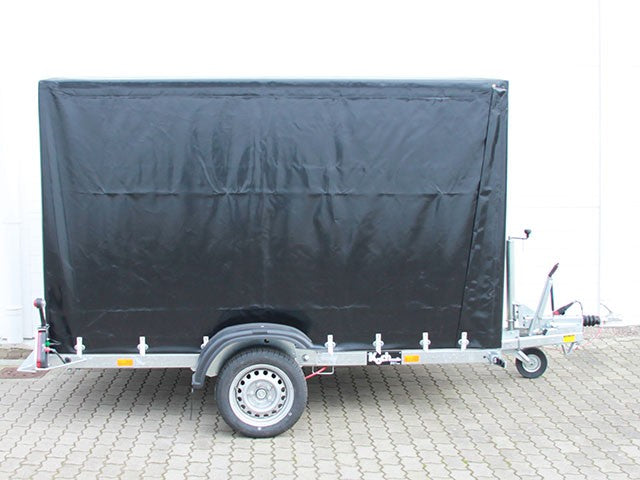 Vezeko Absenkanhänger 162x272x155 1,3t Hochplane Schwarz-Neu