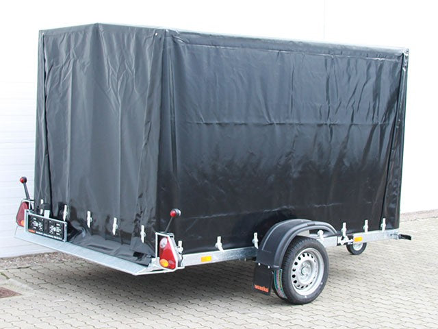 Vezeko Absenkanhänger 162x272x155 1,3t Hochplane Schwarz-Neu