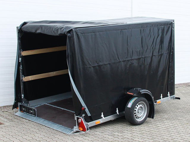 Vezeko Absenkanhänger 162x272x155 1,3t Hochplane Schwarz-Neu
