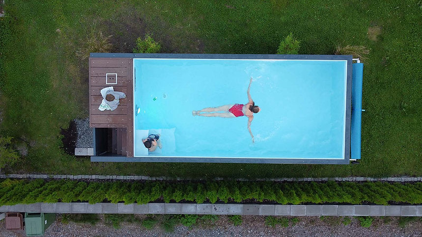 Containerpool 6,2 m x 2,5 m mit Jet Swim