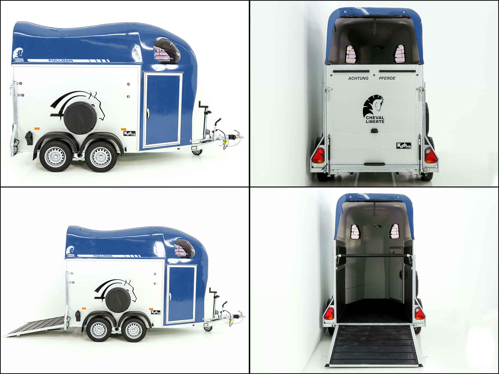 Cheval Liberte Pferdeanhänger GOLD One 1,5er | Pullman-Fahrwerk | blau-Neu