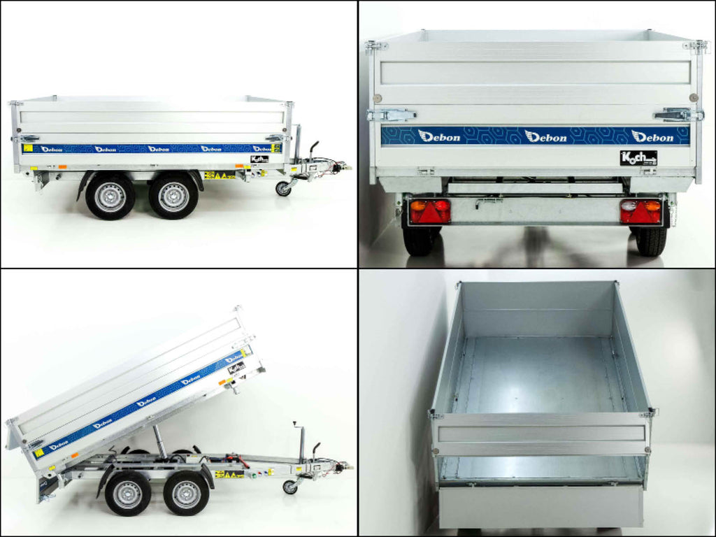 Debon Dreiseitenkipper 180×306 2,6t | E-Pumpe | BWA-Neu