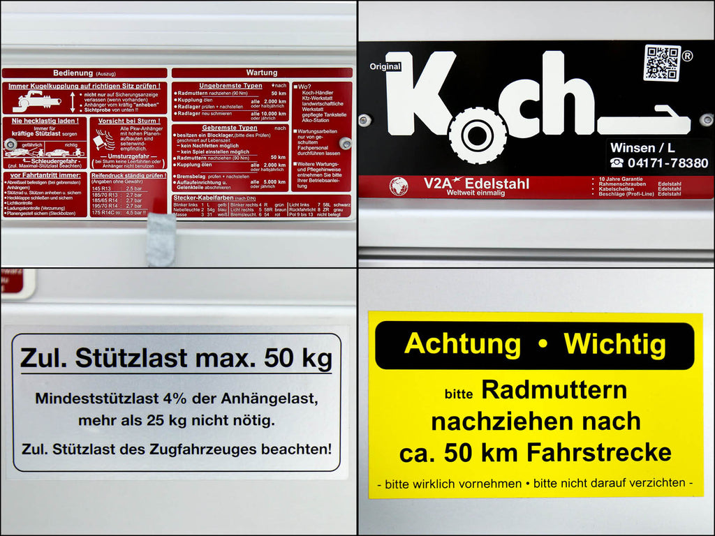 Anhänger 105x150cm 750kg | Typ U1-Neu