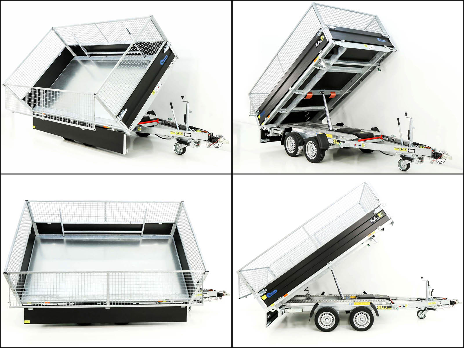 Debon Dreiseitenkipper 180×324 3,5t | Black Edition | Gitter | Rampen | Stützen-Neu