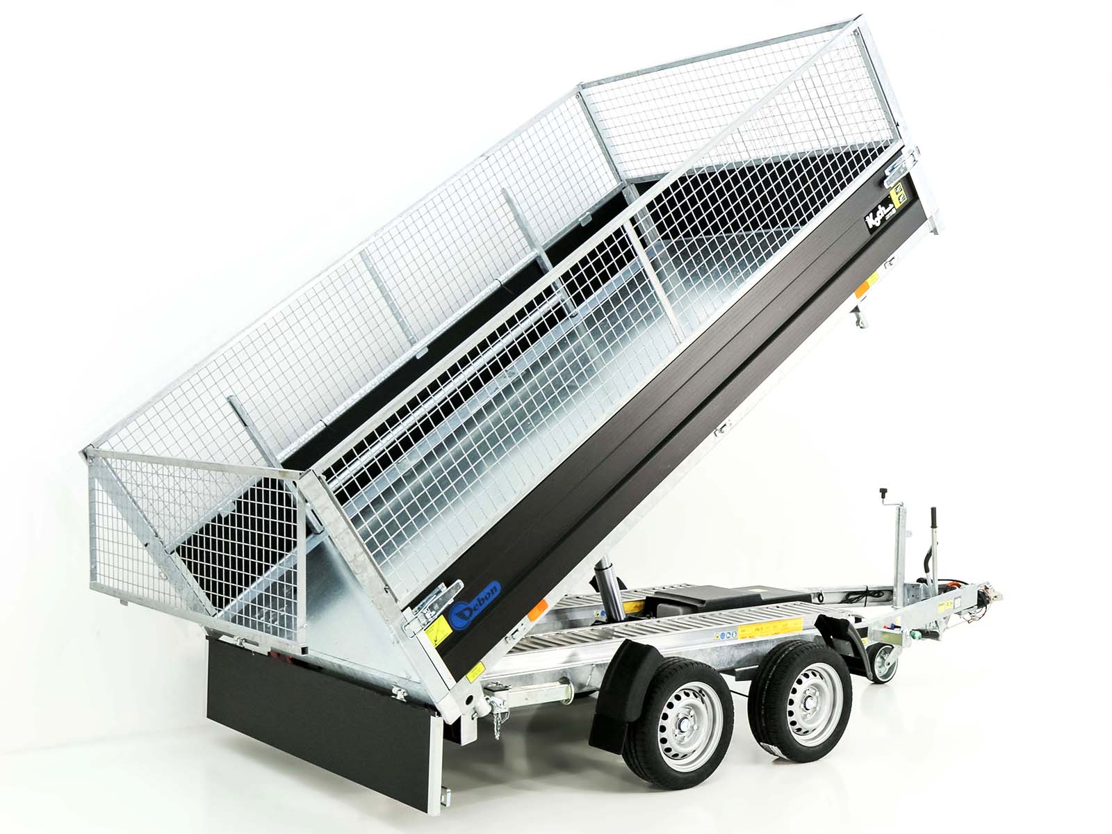 Debon Dreiseitenkipper 180×324 3,5t | Black Edition | Gitter | Rampen | Stützen-Neu