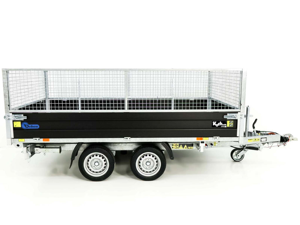 Debon Dreiseitenkipper 180×324 3,5t | Black Edition | Gitter | Rampen | Stützen-Neu
