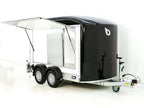 Debon Kofferanhänger C500 Sandwich 164x300cm H:200cm 2,0t | Alu | Polybug | Tür | Schwarz-Neu