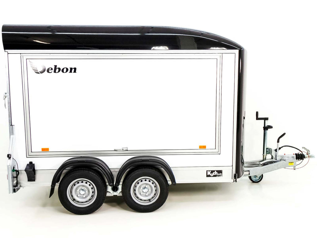 Debon Kofferanhänger C500 Sandwich 164x300cm H:200cm 2,0t | Alu | Polybug | Tür | Schwarz-Neu