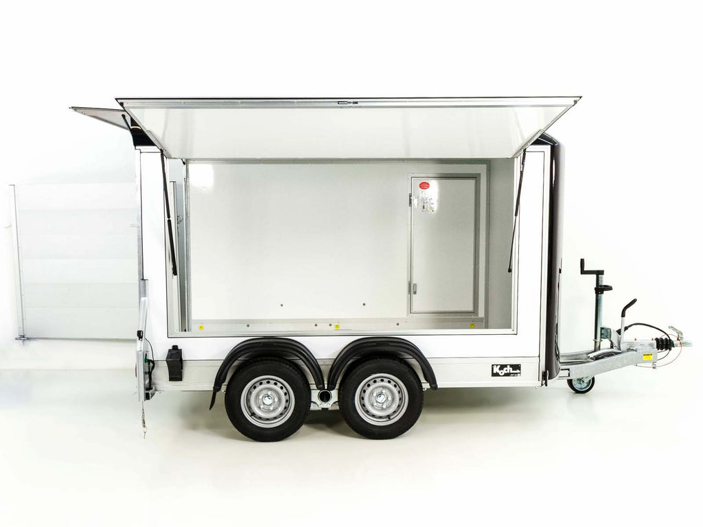 Debon Kofferanhänger C500 Sandwich 164x300cm H:200cm 2,0t | Alu | Polybug | Tür | Schwarz-Neu