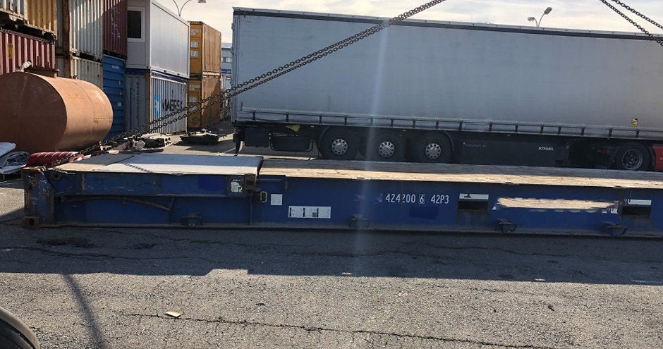 Gebrauchter 40′ Flat Rack CW-Versandcontainer
