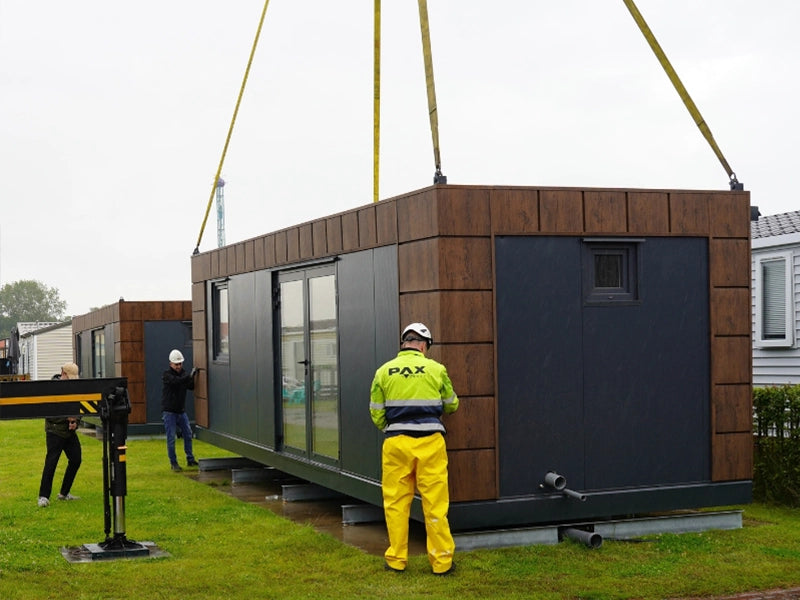 Gartenbüro 5×3 Helsinki mit WC und Küche auf der linken Seite