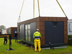 Gartenbüro 5×3 Helsinki mit WC und Küche auf der linken Seite