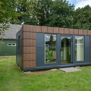 Gartenbüro 5×3 Helsinki mit WC und Küche auf der linken Seite
