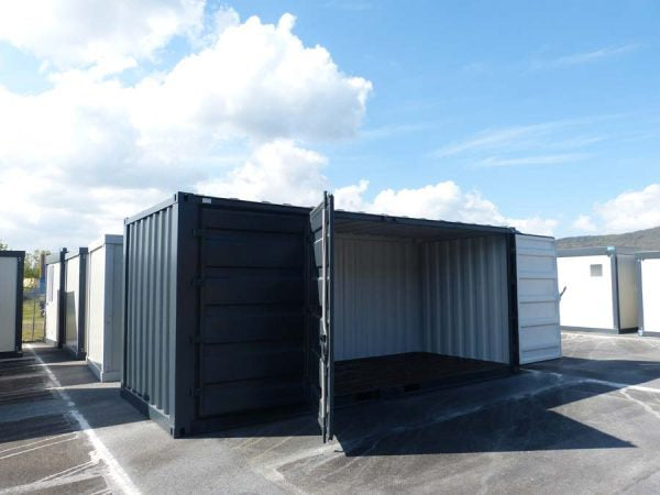 20 Fuß Open Side Lagercontainer – Schwarz