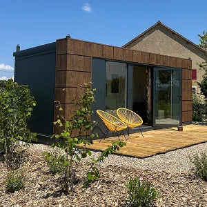 Gartenbüro 5×3 Helsinki mit WC und Küche auf der linken Seite