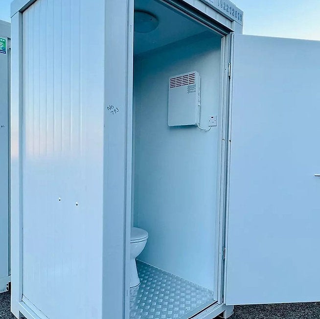 Neuer Mobiler Sanitärblock – 1,5 × 1,5 m – WC, Waschbecken, Boiler