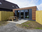 Gartenbüro 5×3 Helsinki mit WC und Küche auf der linken Seite