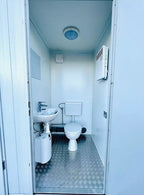 Neuer Mobiler Sanitärblock – 1,5 × 1,5 m – WC, Waschbecken, Boiler