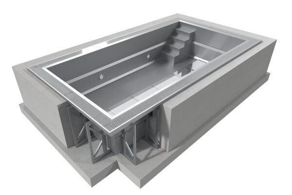 Pool Expert Edelstahlschwimmbecken 3x6x1,34 m