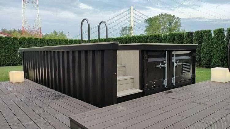 Familien-Containerpool aus Fiberglas