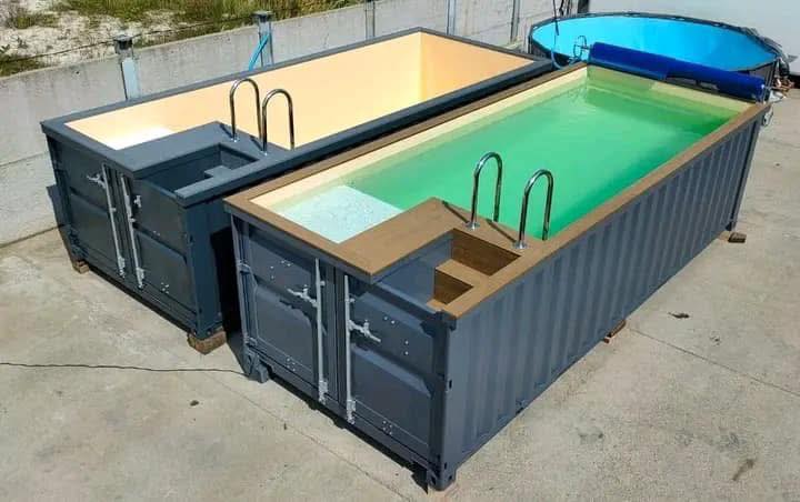 Familien-Containerpool aus Fiberglas